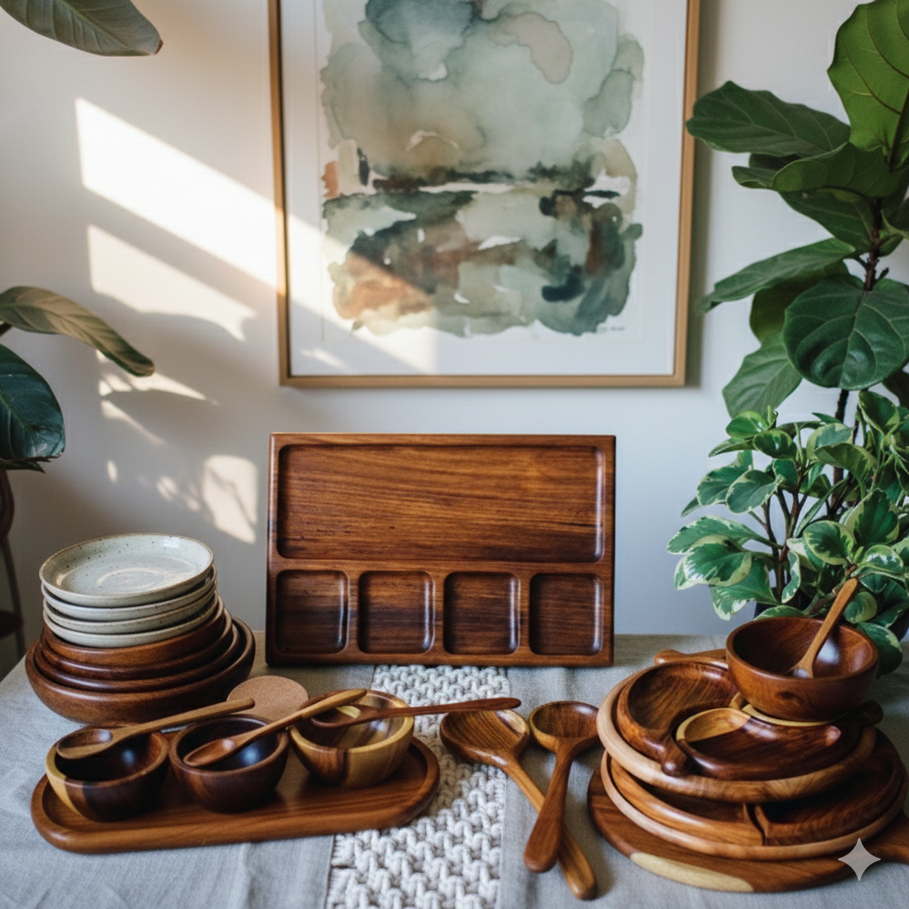 Dipping Wooden Plate