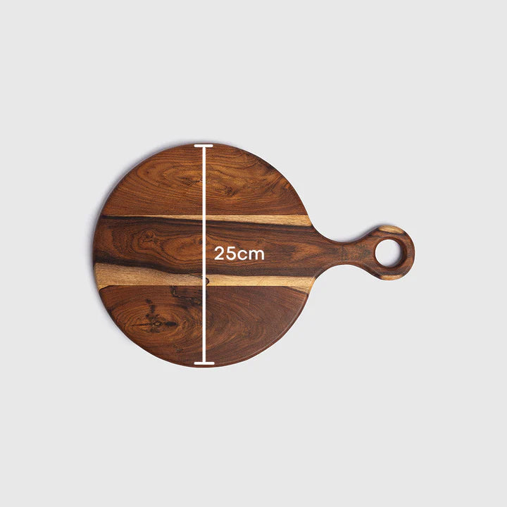round wooden cutting board